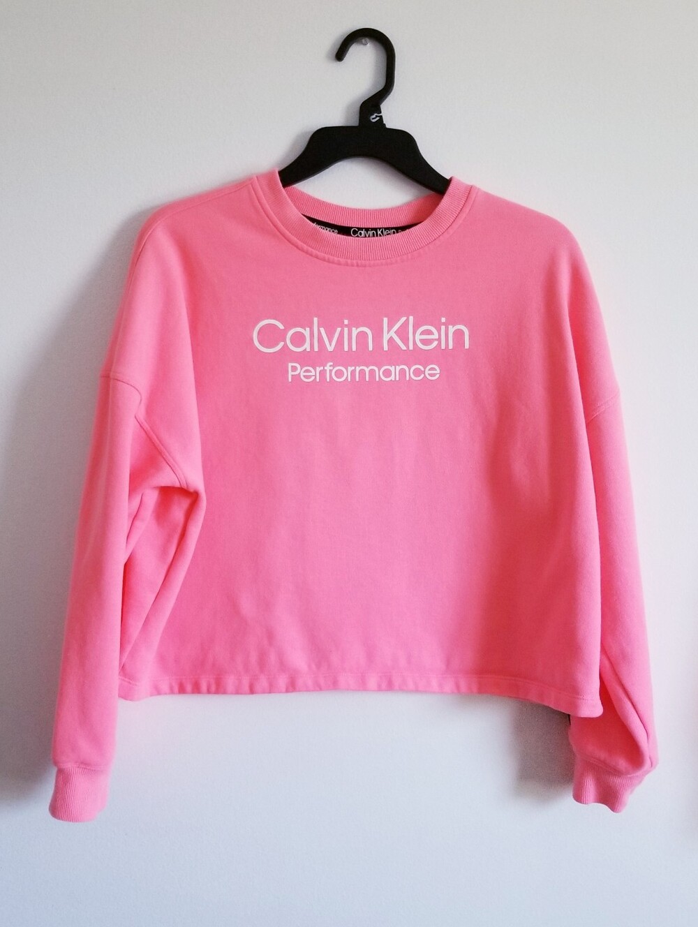 Calvin Klein Pink Performance Logo Crewneck Sweatshirt